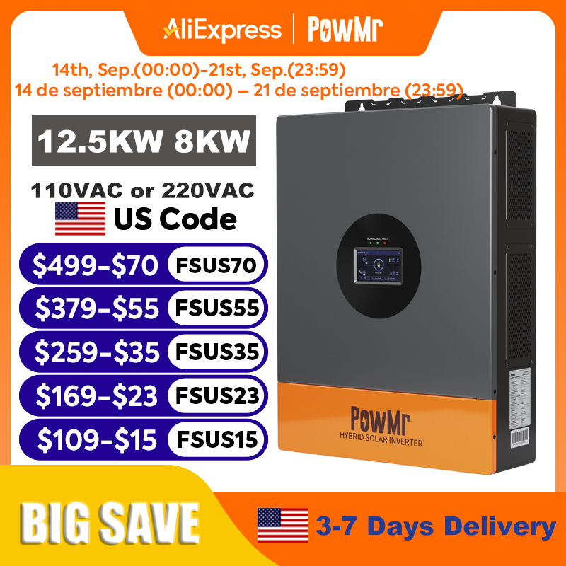 Drone Solar Charger - Inverter Ibrido Solare PowMr 12.5KW 8KW